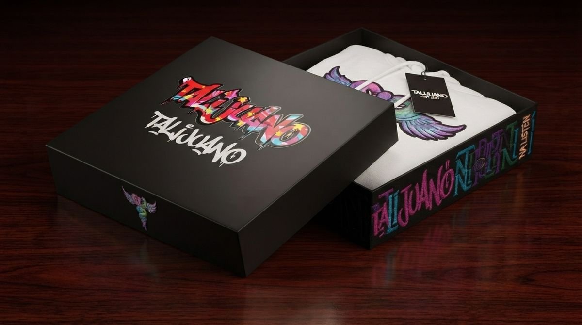Streetwear merch and packaging mockup