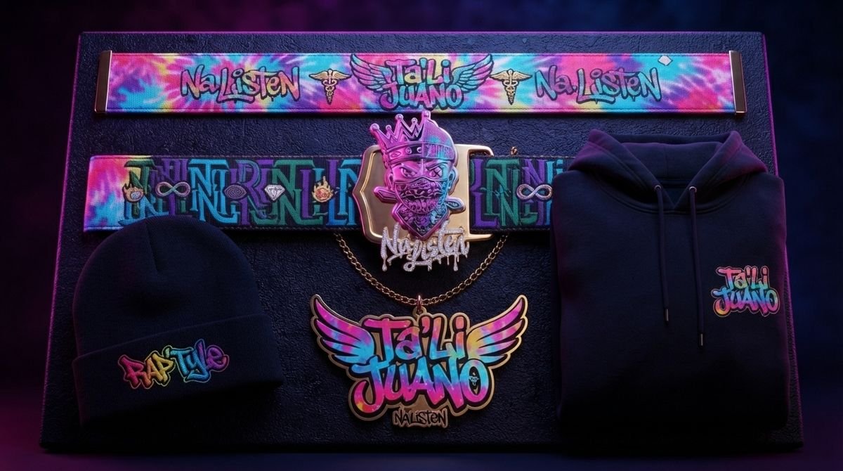 Streetwear merch and packaging mockup