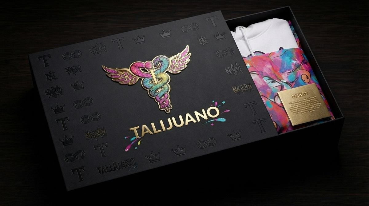 Streetwear merch and packaging mockup