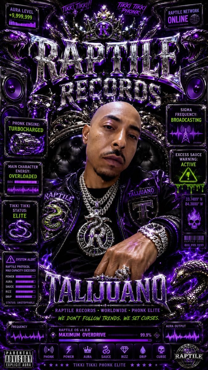 Raptile Records poster art