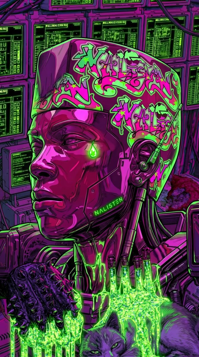 Comic-style man with gold teeth and chains above a yellow Raptile title